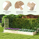 Raised Garden Bed with Planter Box and Trellis-Natural by LJGDeals