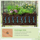 Raised Garden Bed with Trellis 2-tier Storage Shelves-Natural by DirectDeals