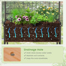 Raised Garden Bed with Trellis 2-tier Storage Shelves-Natural by LJGDeals
