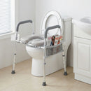 Raised Toilet Seat with Handles and Padded Arms for Seniors by DirectDeals