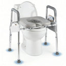 Raised Toilet Seat with Handles and Padded Arms for Seniors by DirectDeals