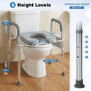 Raised Toilet Seat with Handles and Padded Arms for Seniors by LJGDeals
