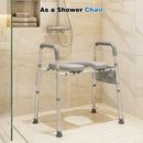 Raised Toilet Seat with Handles and Padded Arms for Seniors by LJGDeals