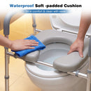 Raised Toilet Seat with Handles and Padded Arms for Seniors by DirectDeals