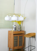 Modern Raito Opal Glass Chandelier