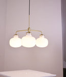 Modern Raito Opal Glass Chandelier