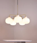 Modern Raito Opal Glass Chandelier