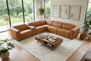 Rally Pro Caramel 6-Piece Power Reclining Sectional with Console and Immersive Sound System by Ornate Furniture