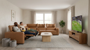 Rally Pro Caramel 6-Piece Power Reclining Sectional with Console and Immersive Sound System