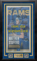 Los Angeles Rams Super Bowl LVI Championship Newspaper Frame Kit by Dynasty Sports & Framing
