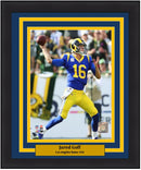 Jared Goff in Action Los Angeles Rams NFL Football 8" x 10" Framed and Matted Photo by Dynasty Sports & Framing
