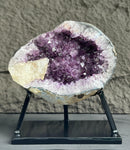 Rare Crystal Geode with Calcite, Outstanding Quality Amethyst