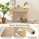 Rattan Console Table with Pull-out Drawer Boho Style Entryway Table-Natural by LJGDeals