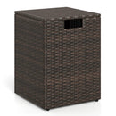 Rattan Propane Tank Cover Patio Hideaway Tank Side Table by LJGDeals