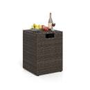 Rattan Propane Tank Cover Patio Hideaway Tank Side Table by LJGDeals