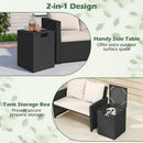 Rattan Propane Tank Cover Patio Hideaway Tank Side Table by LJGDeals
