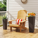 Rattan Tall Planter Set of 2 Outdoor Large Tapered Planters with Removable Inner Trays by LJGDeals