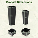 Rattan Tall Planter Set of 2 Outdoor Large Tapered Planters with Removable Inner Trays by LJGDeals