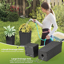 Rattan Tall Planter Set of 2 Outdoor Large Tapered Planters with Removable Inner Trays by LJGDeals