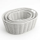 Multi-Purpose Nesting Rattan Basket 3-Piece Set