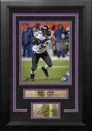 Ray Lewis in Action Baltimore Ravens 8" x 10" Framed Football Photo with Engraved Autograph by Dynasty Sports & Framing