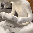 Reading Human Sculpture Floor Lamp