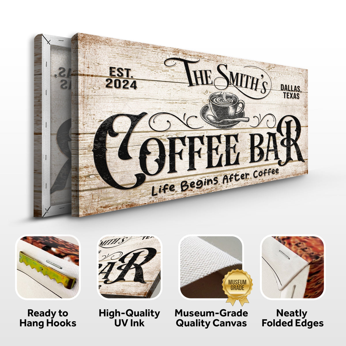 Personalized Coffee Bar Sign IV, photo 5 of 8