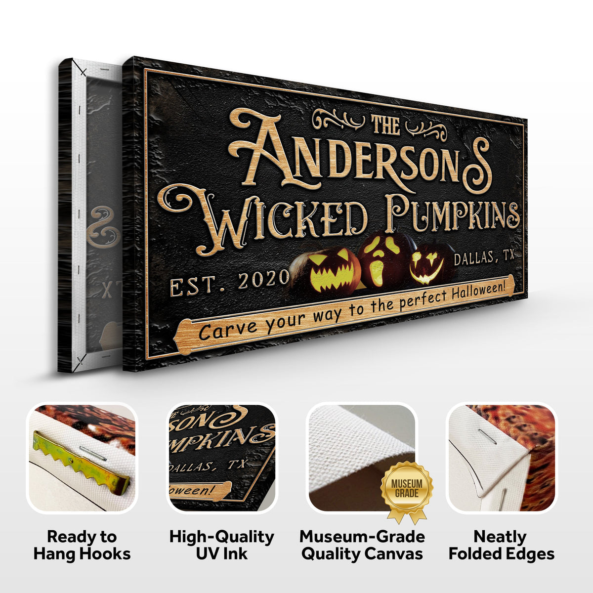 Personalized Wicked Pumpkins Halloween Sign, photo 6 of 8