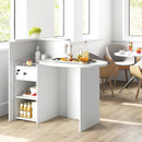 Front Reception Office Desk with Open Shelf and Lockable Drawer by LJGDeals