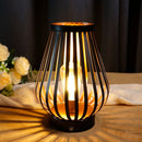 8.5''H Rechargeable Battery Powered Lamp with LED Edison Style Bulb