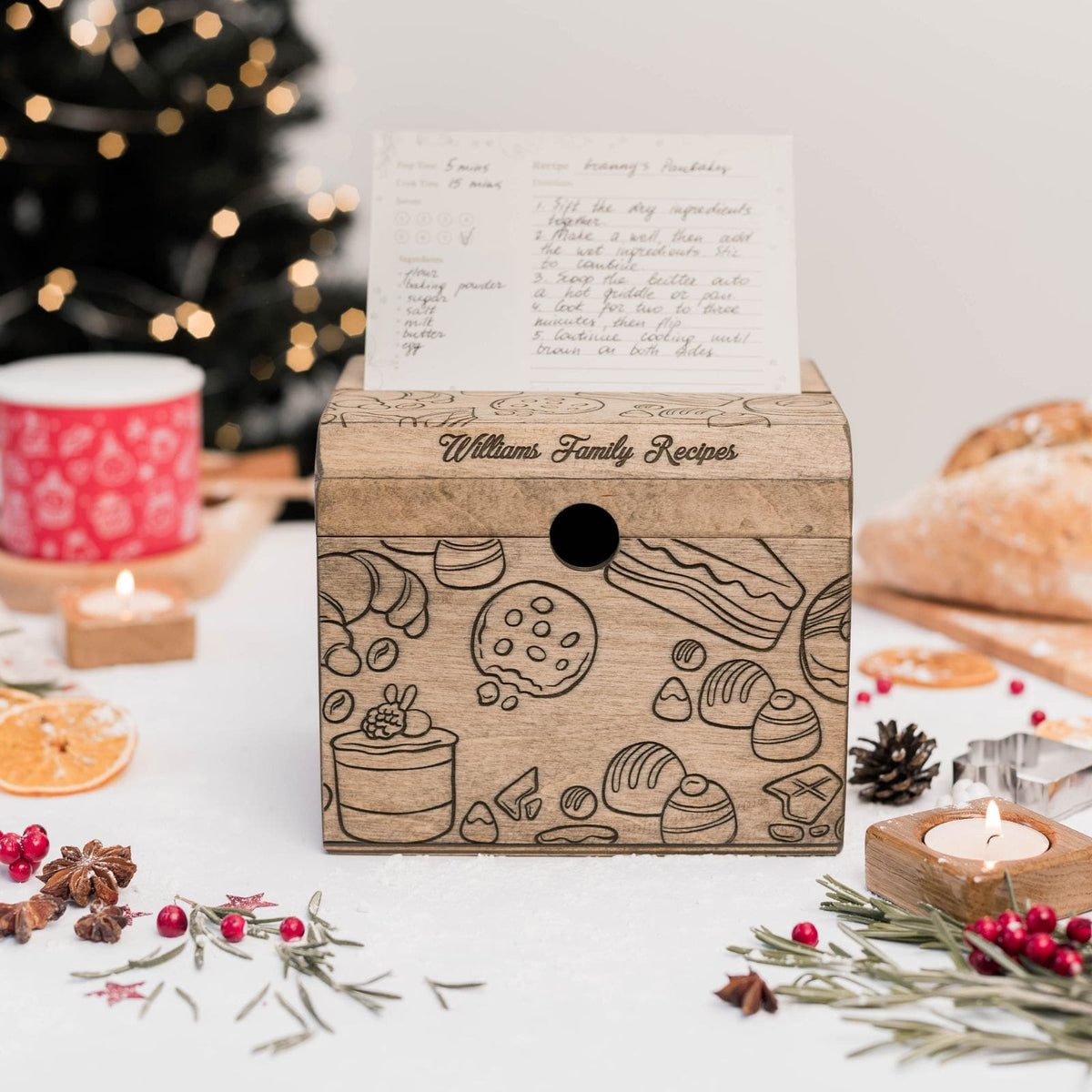 Wooden Recipe Box – Pastries Collection, photo 6 of 10