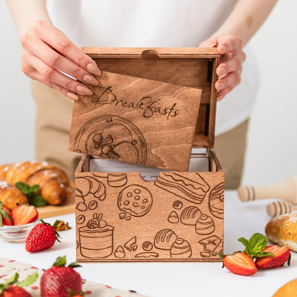 Wooden Recipe Box – Pastries Collection, photo 3 of 10