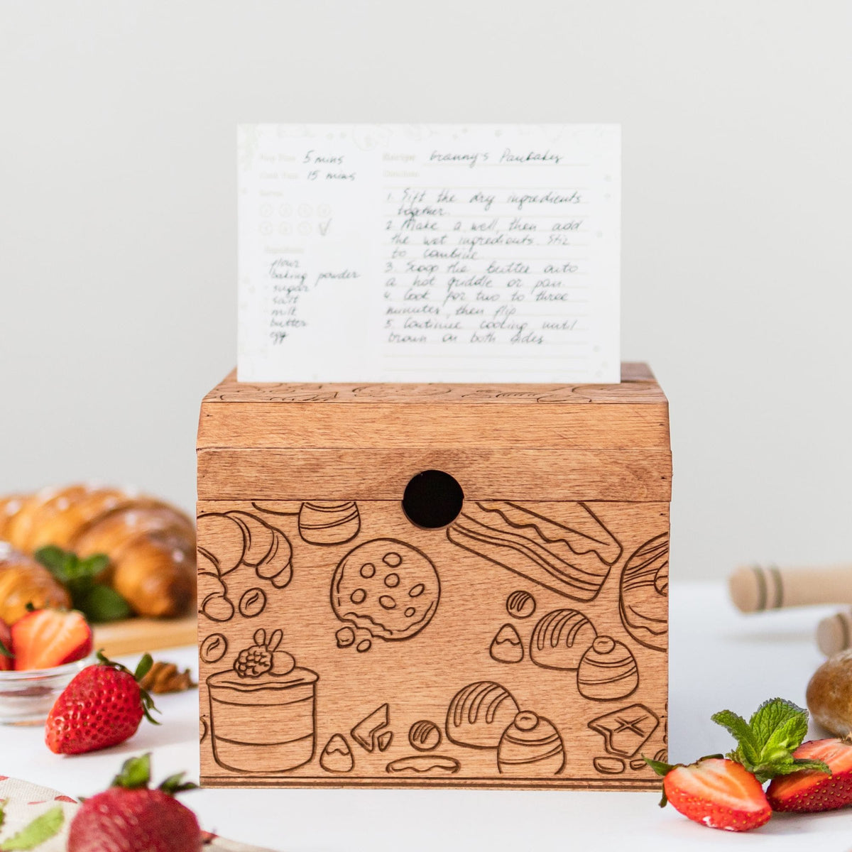 Wooden Recipe Box – Pastries Collection, photo 4 of 10