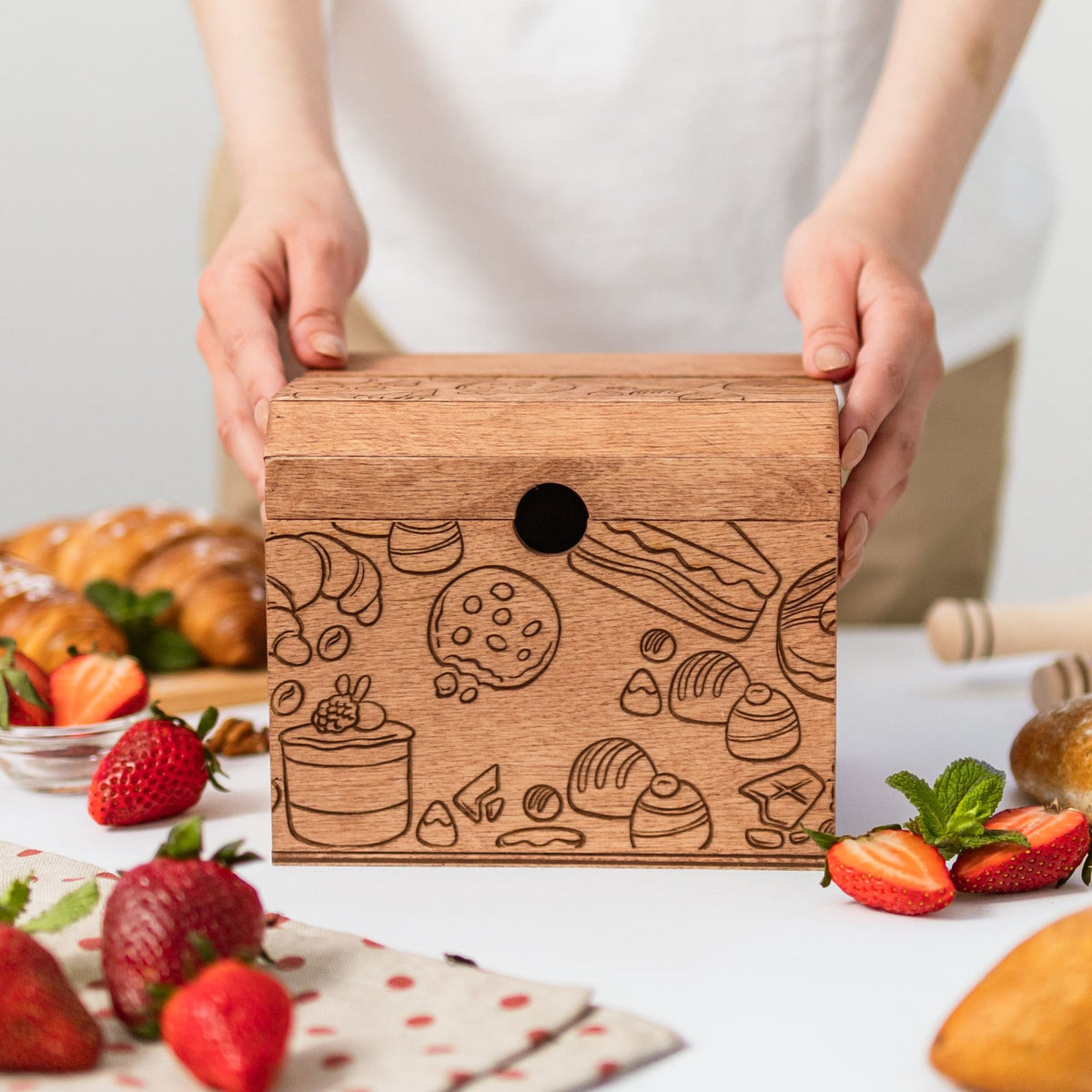 Wooden Recipe Box – Pastries Collection, photo 5 of 10