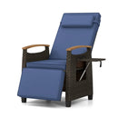 Patio Wicker Recliner Chair with Adjustable Backrest and Footrest by LJGDeals