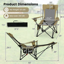 Reclining Camping Chair with Removable Footrest and Adjustable Backrest by LJGDeals