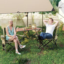 Reclining Camping Chair with Removable Footrest and Adjustable Backrest by LJGDeals