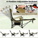 Reclining Camping Chair with Removable Footrest and Adjustable Backrest by LJGDeals