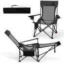 Reclining Camping Chair with Removable Footrest and Adjustable Backrest by LJGDeals