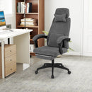 Reclining Office Chair Chenille Fabric Upholstered Computer Desk Chair-Gray by LJGDeals