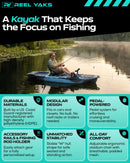 Recon 10ft Fin Drive Modular Fishing Kayak by ReelYaks