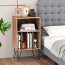 Record Player Stand with Charging Station for Living Room Bedroom-Walnut by LJGDeals