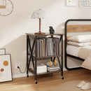 Mid-Century Record Player Stand with Built-in Charging Station by LJGDeals