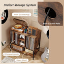Record Player Stand with Charging Station and Metal Frame