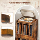 Record Player Stand Turntable Stand with Drawer and Record Holder by LJGDeals