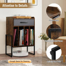 Record Player Stand with Drawer and Record Holder by LJGDeals