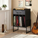 Record Player Stand with Drawer and Record Holder by LJGDeals
