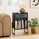 Record Player Stand with Drawer and Record Holder