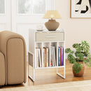 Record Player Stand with Drawer and Record Holder