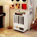Record Player Stand Turntable Stand with Drawer and Record Holder
